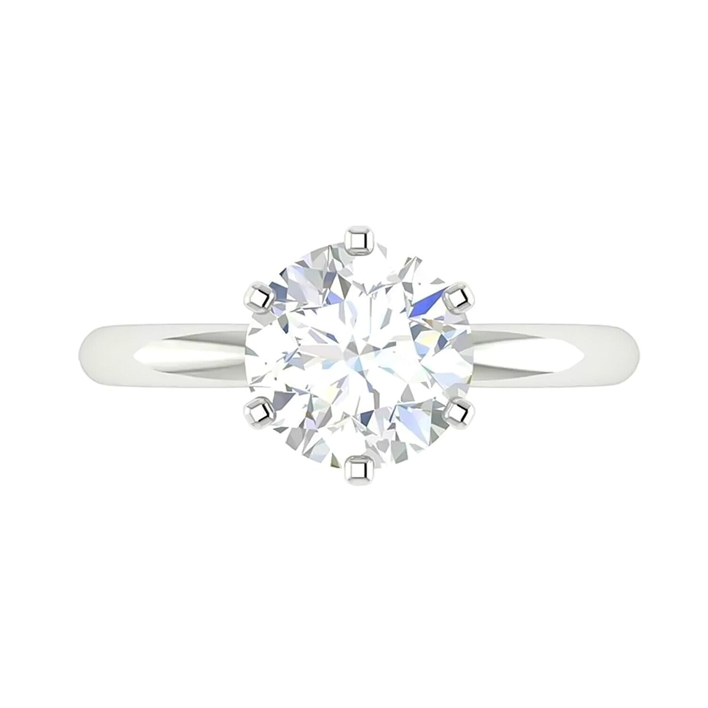 2.80 Ct Off White Moissanite Ring Luster Gift for Her Birthday 18K Gold Plated Verm 18K Gold Plated