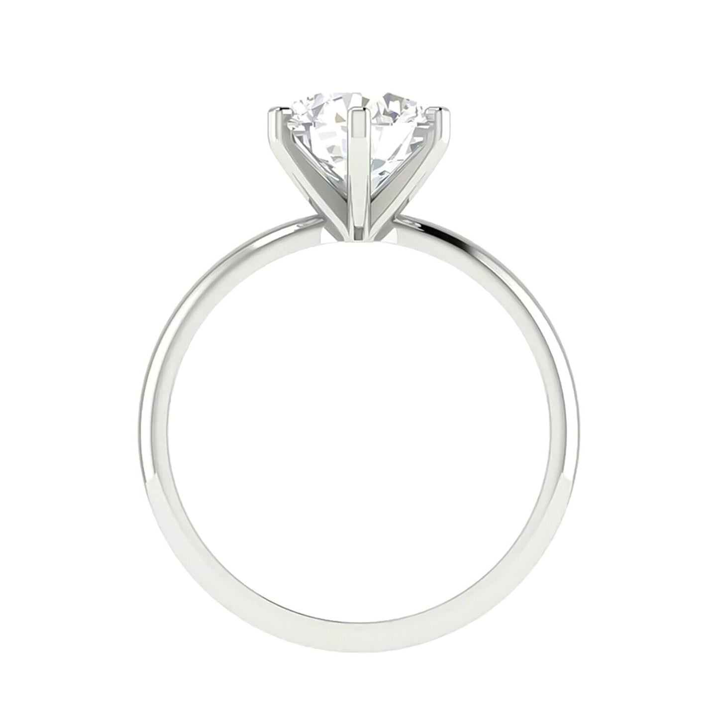 2.80 Ct Off White Moissanite Ring Luster Gift for Her Birthday 18K Gold Plated Verm 18K Gold Plated