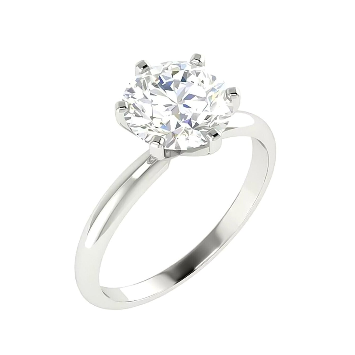 2.80 Ct Off White Moissanite Ring Luster Gift for Her Birthday 18K Gold Plated Verm 18K Gold Plated