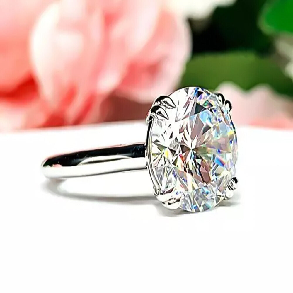 2.50 Ct Off White Moissanite Solitaire Ring in – Elegant & Rare 18K Gold Plated Ver 18K Gold Plated