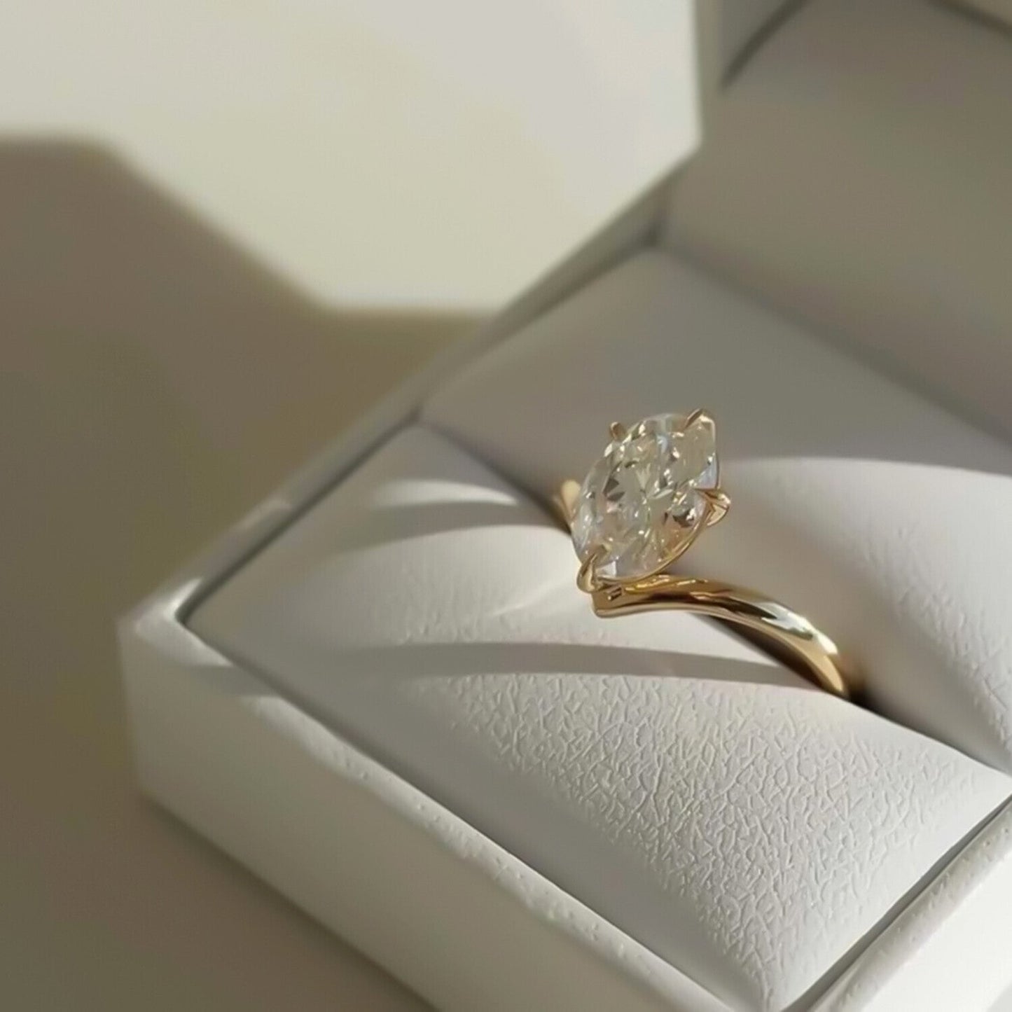 2.00 Ct Oval White Moissanite Solitaire Ring – Elegant Jewellery for Her Birthday 18K 18K Gold Plated