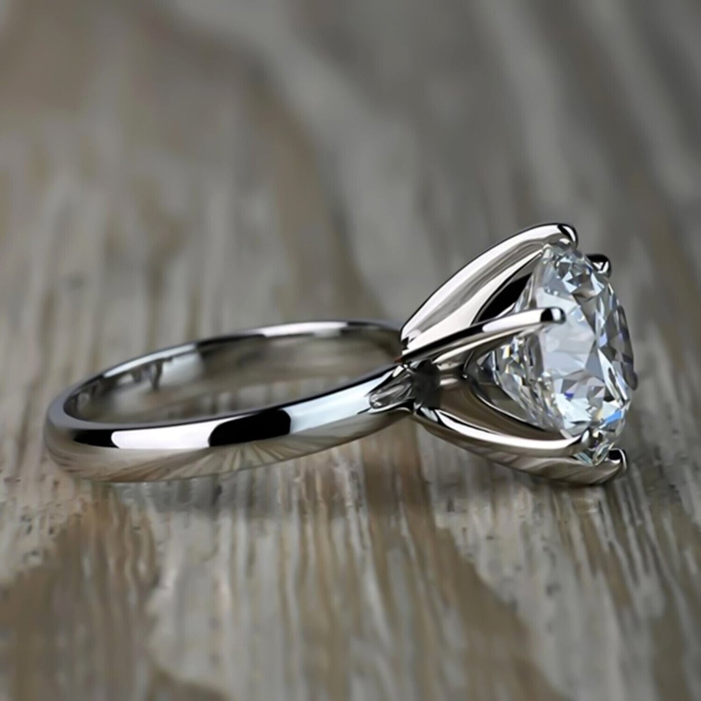 7.50 Ct White Moissanite Ring in – Elegant Jewellery for Mom's Gift 18K Gold Plated V 18K Gold Plated