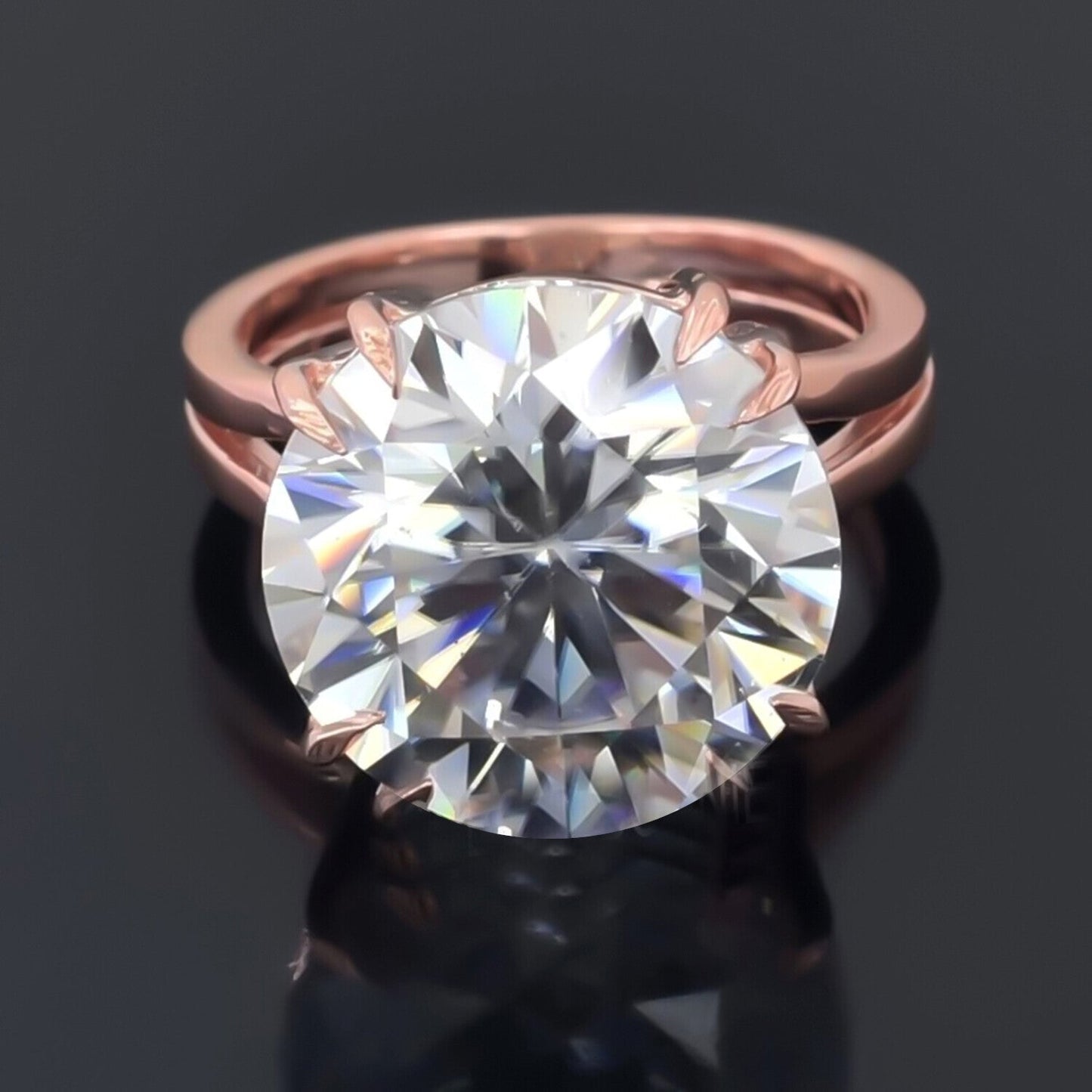 6.00 Ct Certified White Moissanite Ring in – Labor Day Jewellery Gift 18K Gold Plated