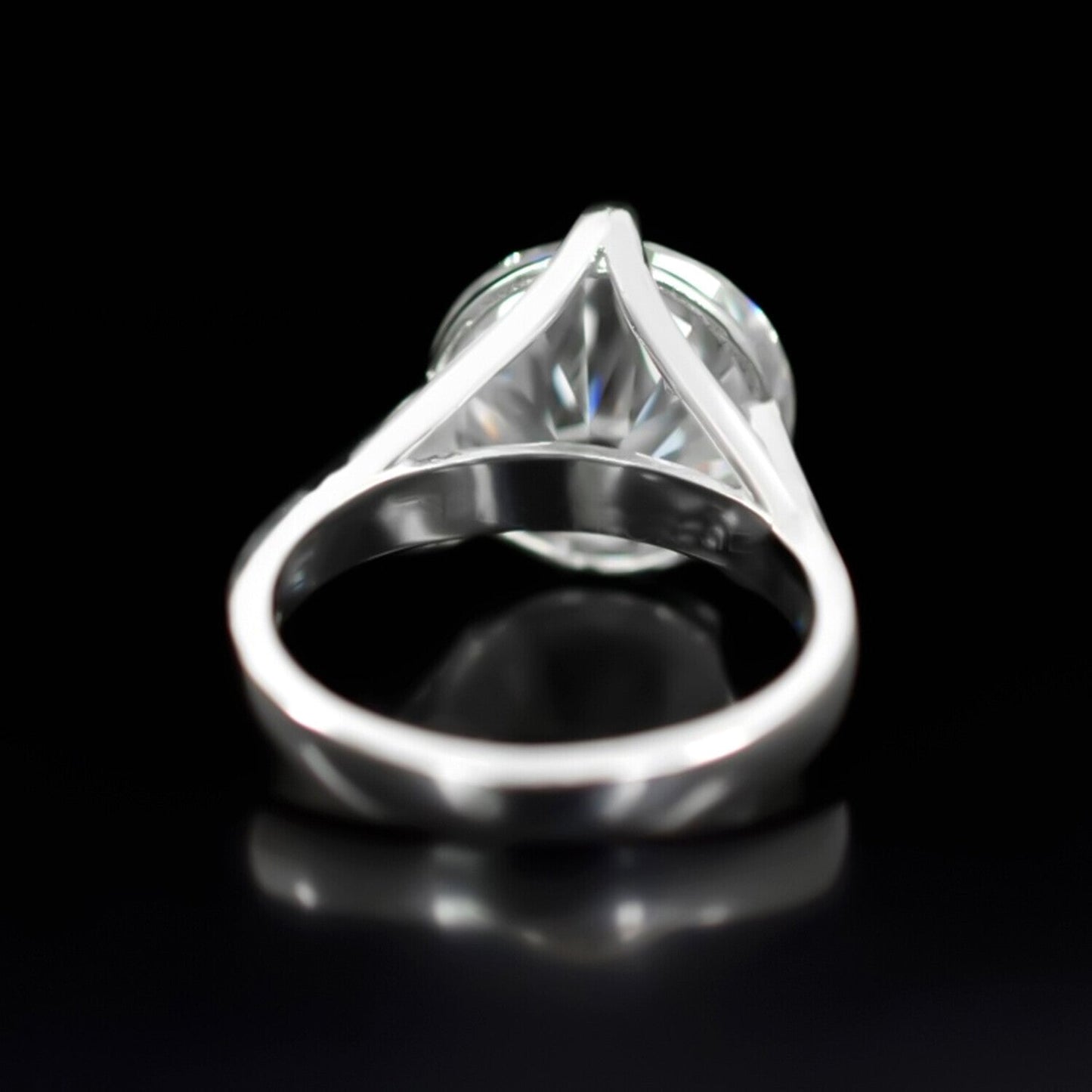 7.40 Ct Certified White Moissanite Solitaire Ring – Fall Wedding Gift for Her 18K G 18K Gold Plated