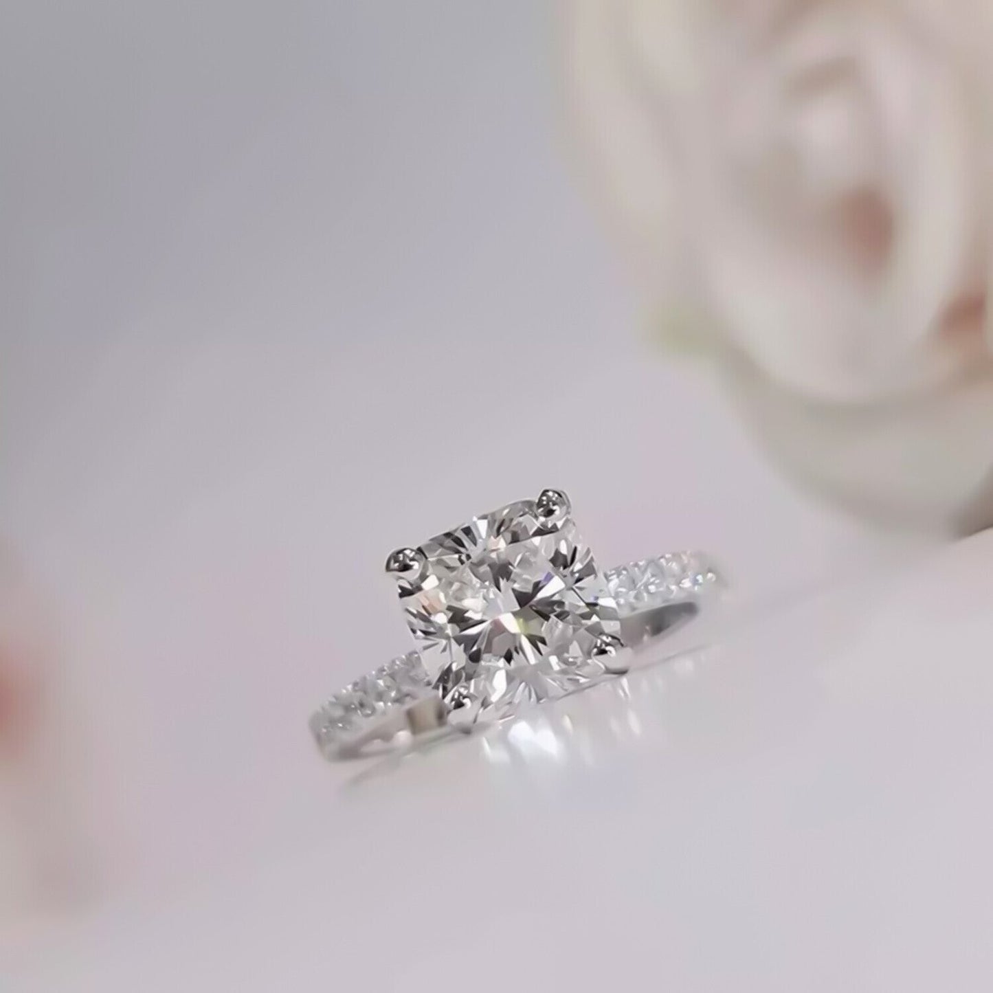 2.50 Ct Certified White Moissanite Ring – Elegant Women’s Jewellery in 18K Gold Plate 18K Gold Plated