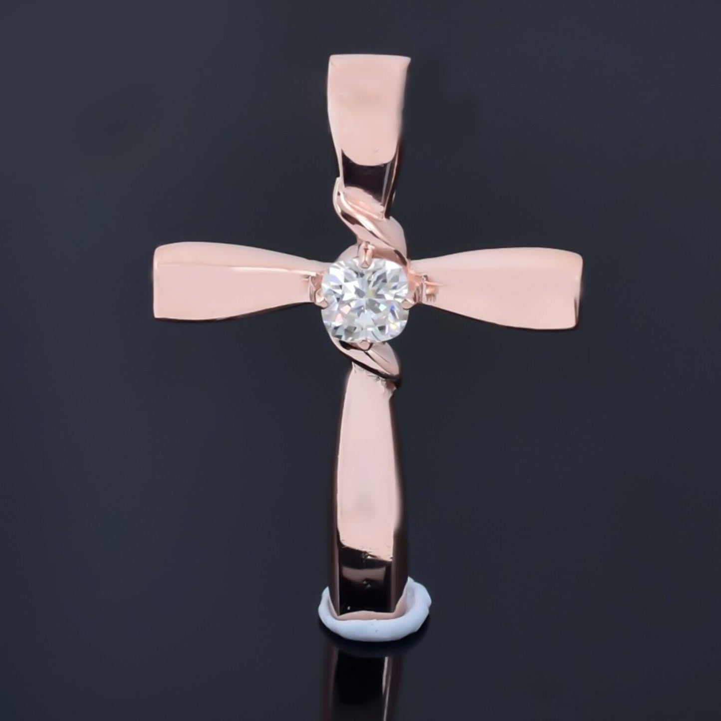 2.10 Ct Cross Moissanite Pendant in Certified for Holiday Gift 18K Gold Plated Verm 18K Gold Plated