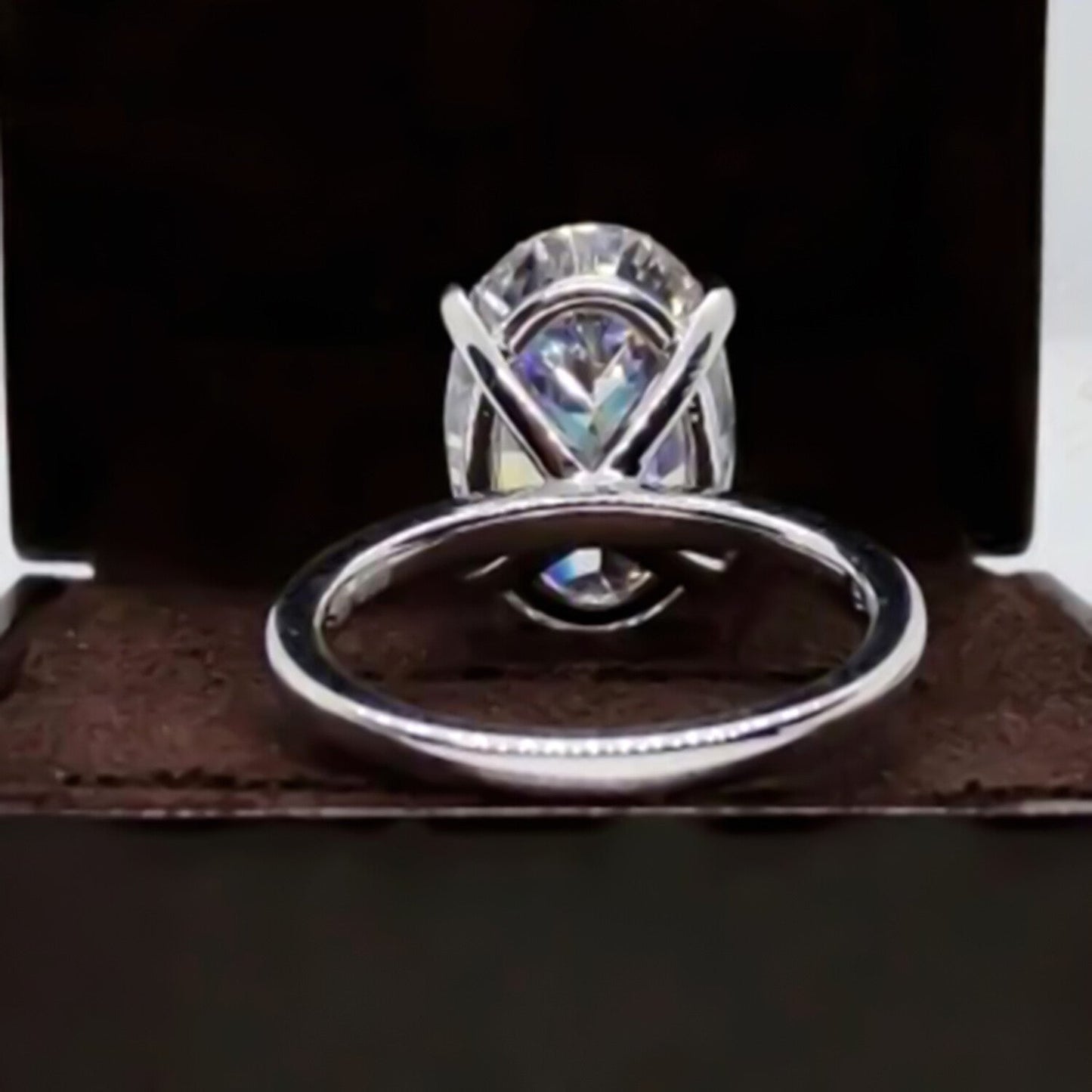 2.45ct Certified Natural VS1 White Moissanite Ring For Her Gift Idea 18K Gold Plate 18K Gold Plated