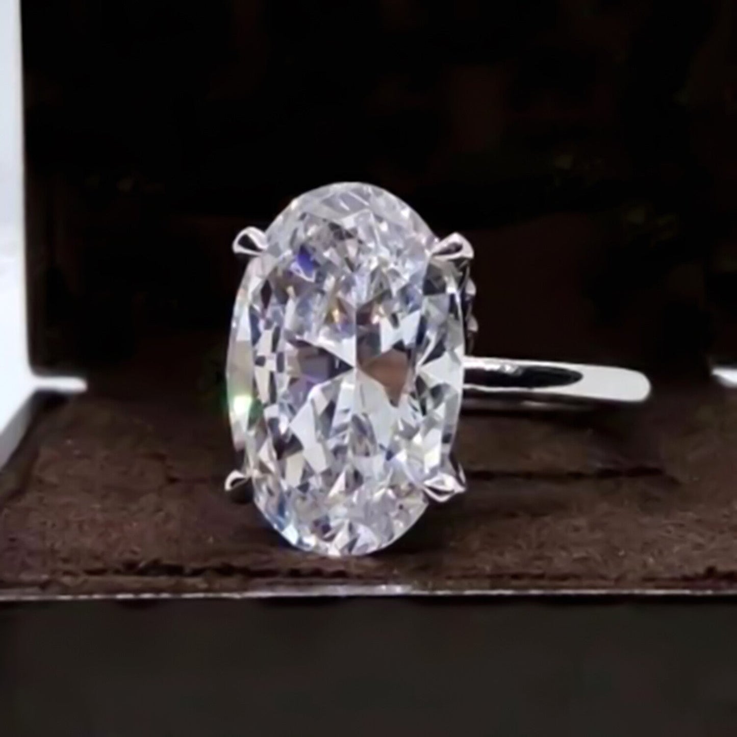 2.45ct Certified Natural VS1 White Moissanite Ring For Her Gift Idea 18K Gold Plate 18K Gold Plated