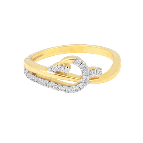 0.18 Ct. IGI Certified 18k Yellow Gold Diamond Cluster Ring For Women Gift