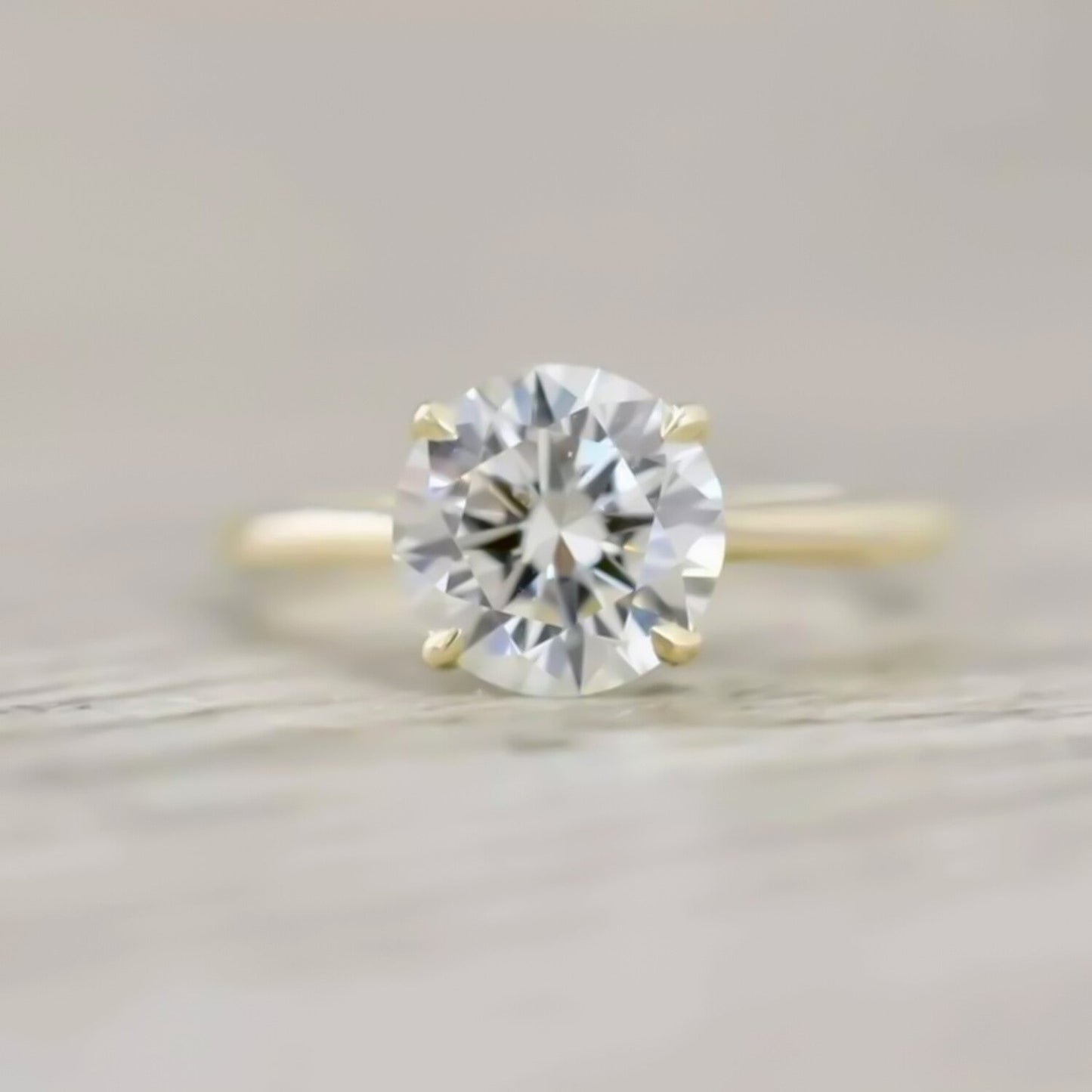 Certified 3.40ct VS1 White Moissanite Ring Jewellery Anniversary Gift 18K Gold Plated