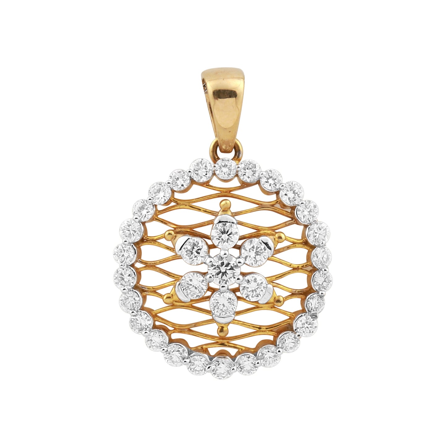 0.95 Ct Natural Diamond Necklace Pendant 18K Gold IGI G-H VS Elegant