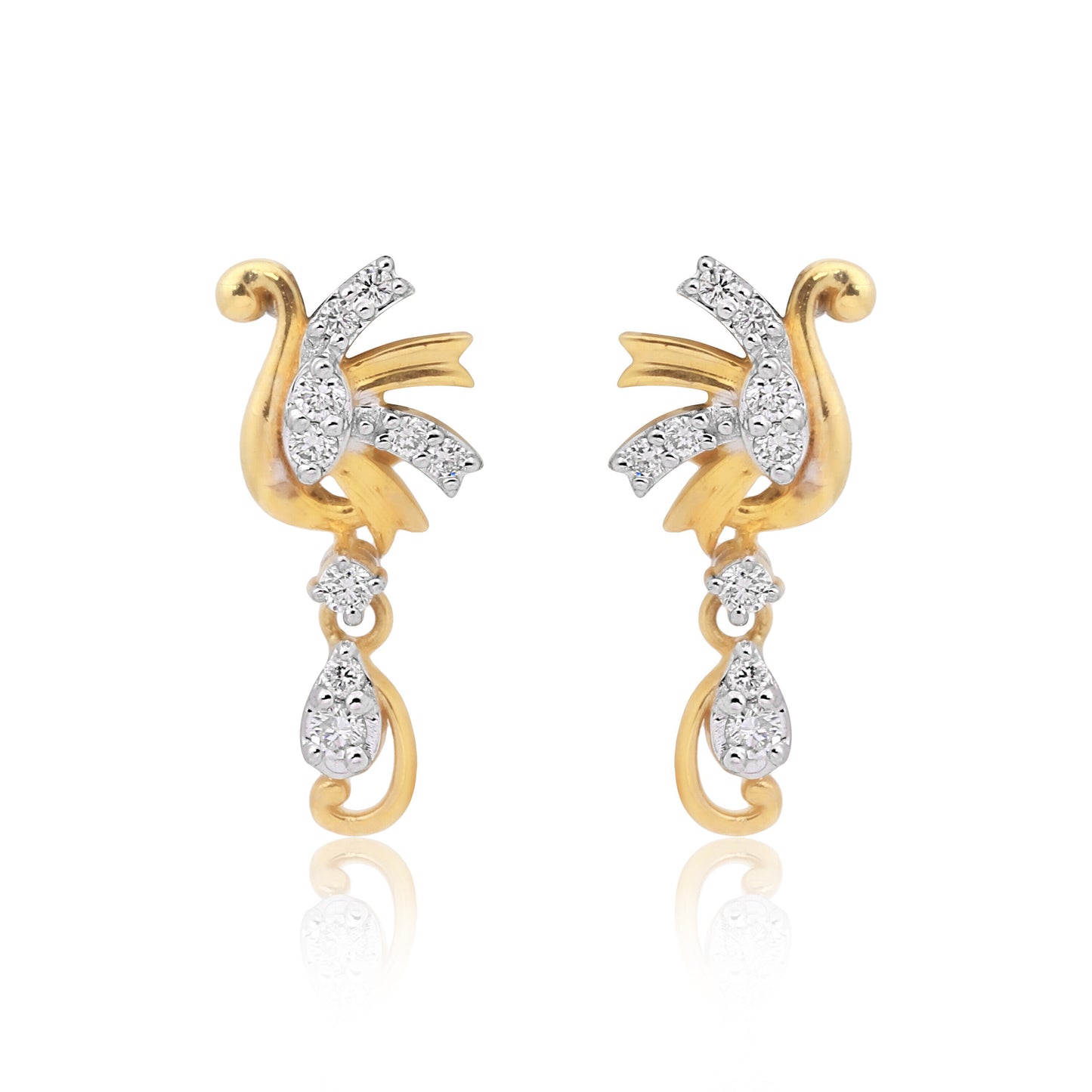 IGI Certified 0.28 Ct Diamond Stud Earrings G-H VS Brilliant Cut Tops
