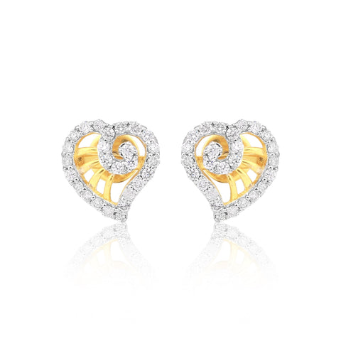 Classic Jewellery 0.56 Ct Round Diamond Earrings IGI Certified SI2-I1 18K Gold