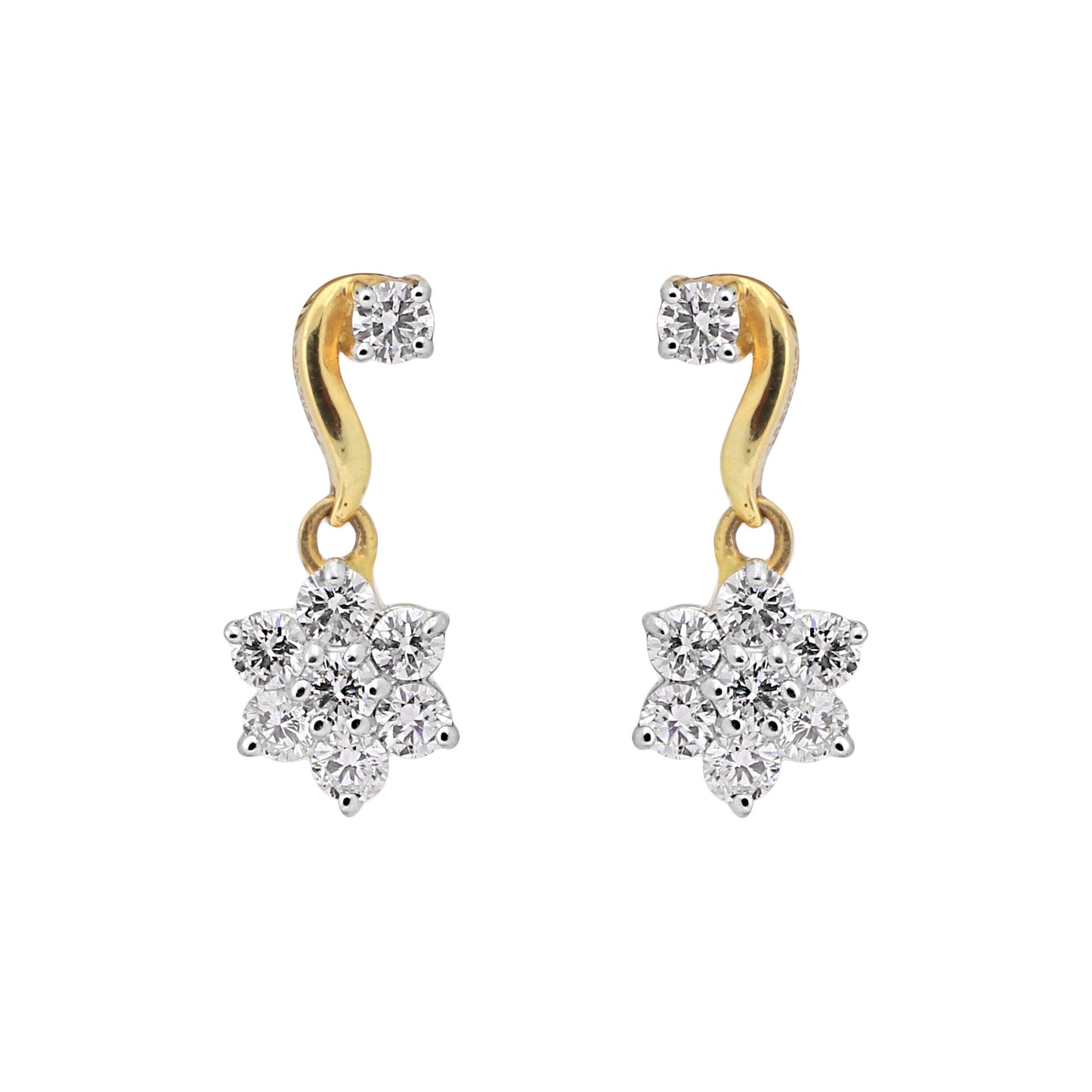 IGI Certified 1.09 Ct Round Diamond Earrings H-I VS Premium Stud Tops