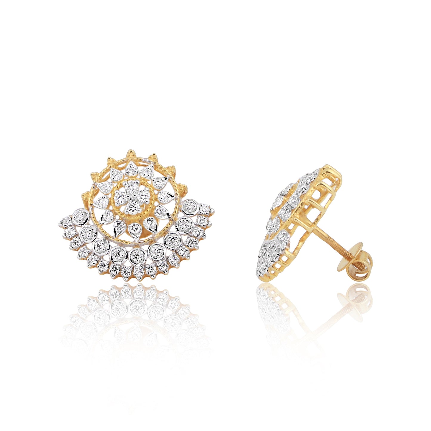 0.81 Ct IGI Certified . Natural Diamond 18KT Gold Stud Earrings gifts for Gift