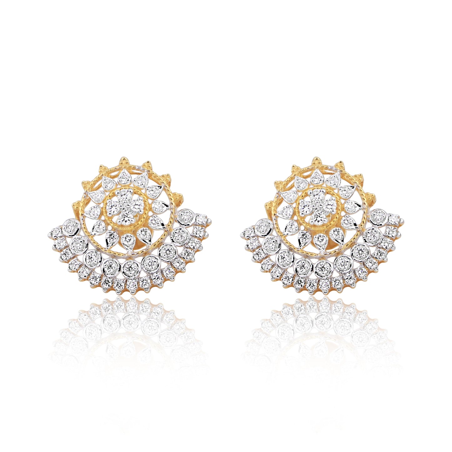 0.81 Ct IGI Certified . Natural Diamond 18KT Gold Stud Earrings gifts for Gift