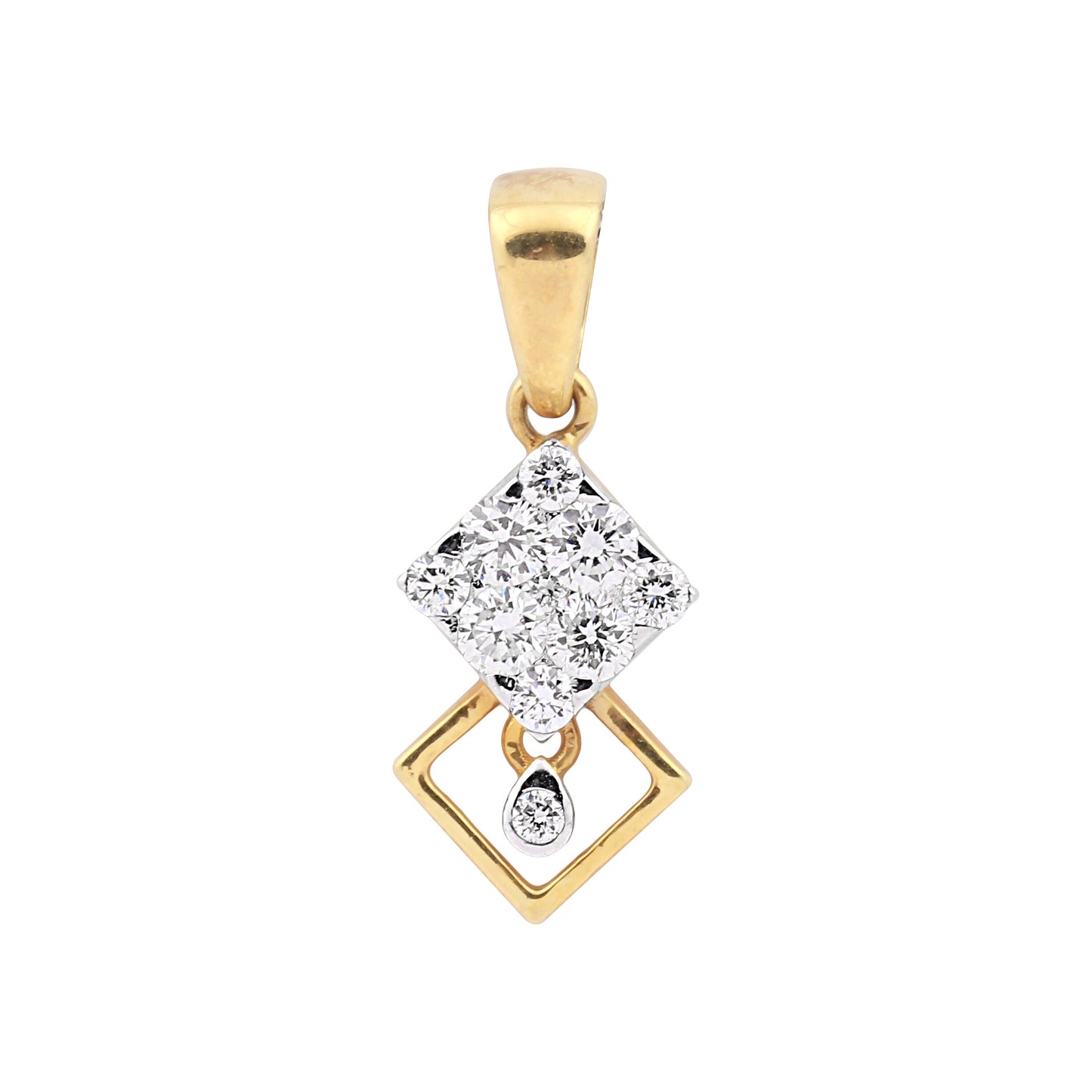 Classic 18K Gold Pendant 0.39 Ct IGI Certified Natural Diamond Jewellry