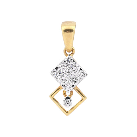 Classic 18K Gold Pendant 0.39 Ct IGI Certified Natural Diamond Jewellry