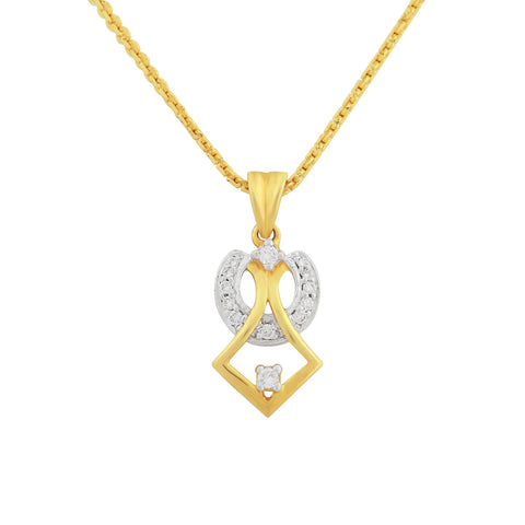 0.19 Ct IGI Certified Natural Diamond Necklace Pendant in 18K Gold