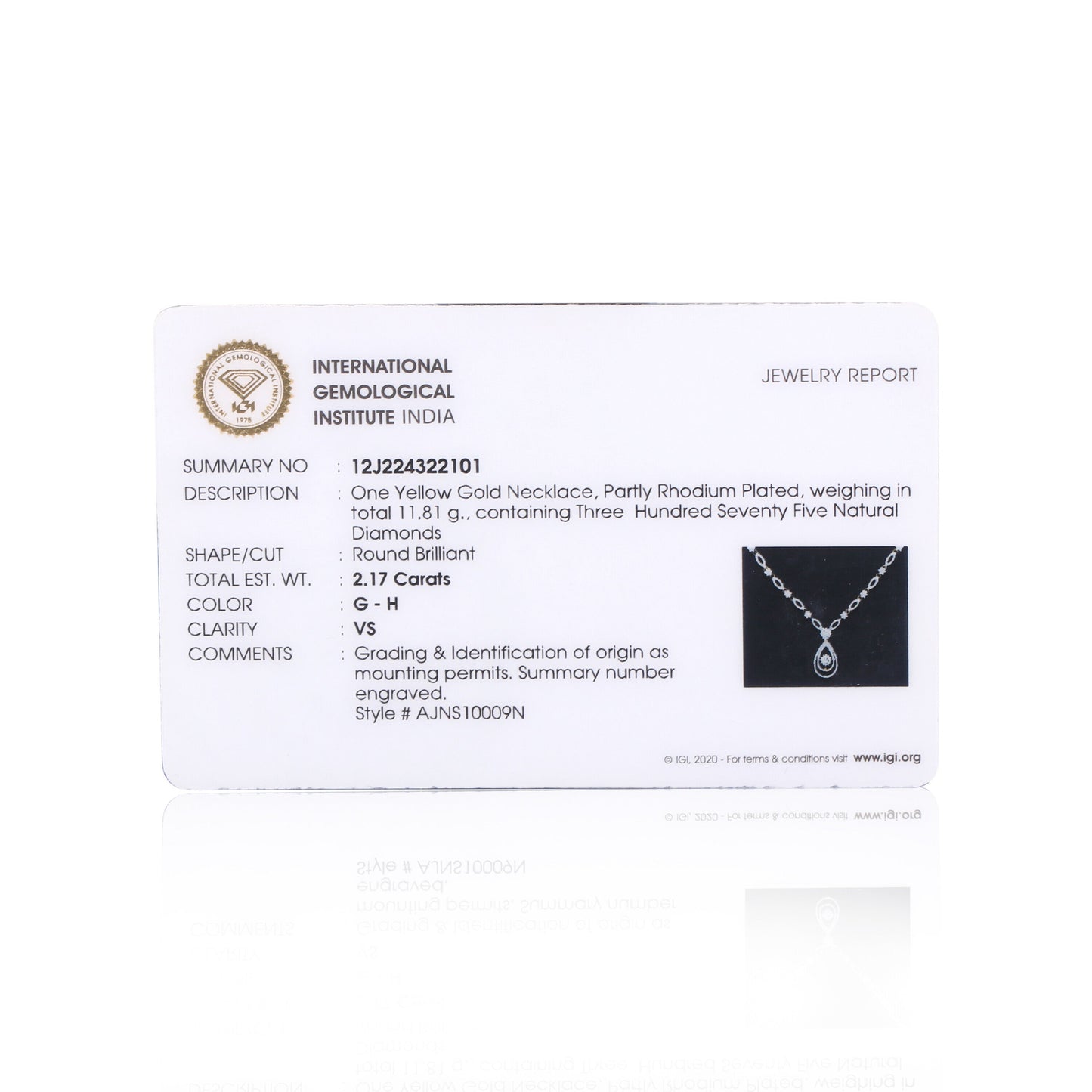 2.95 Ct Genuine Diamond Set IGI Certified 18K Gold G-H VS Women Jewellery - view 6