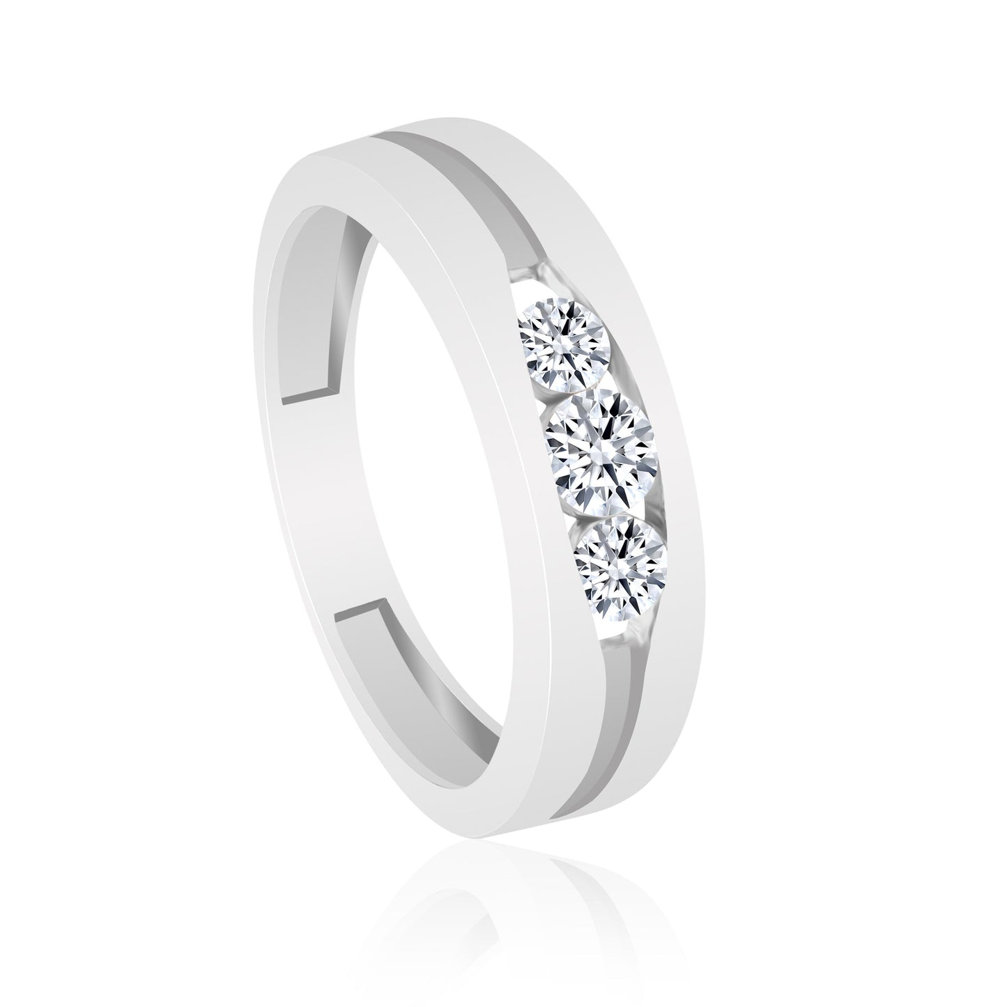 0.50 Ct Natural Diamond Ring 18K Gold IGI Certified H-I Color SI2-I1 Clarity