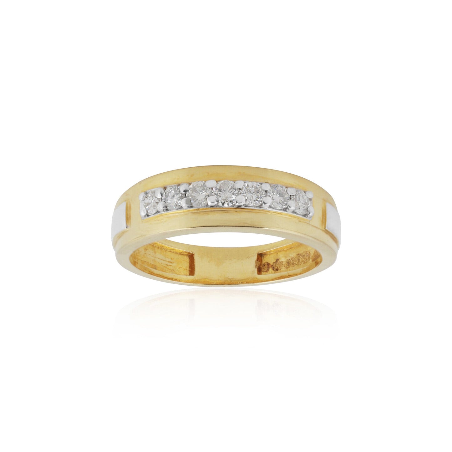 IGI Certified 0.46 Ct Diamond Ring for Men 18K Gold H-I SI2-I1 Stylish Ring