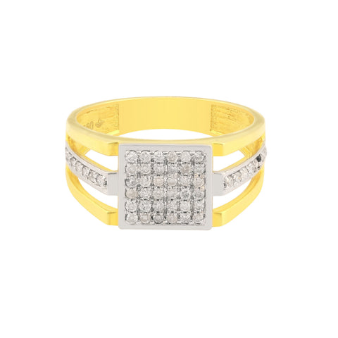 Premium Men's Diamond Ring 0.49 Ct 18K Gold IGI Certified H-I SI Statement Ring