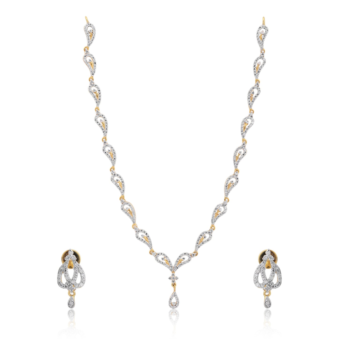 IGI Certified 18K Gold Diamond Set 2.20 Ct G-H-I VS Premium Women Jewellery Set