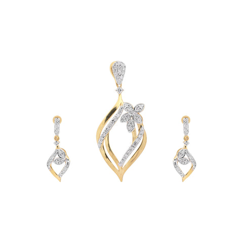 IGI Certified Diamond Pendant Set 1.80 ct 18K Gold Elegant Necklace Jewellery