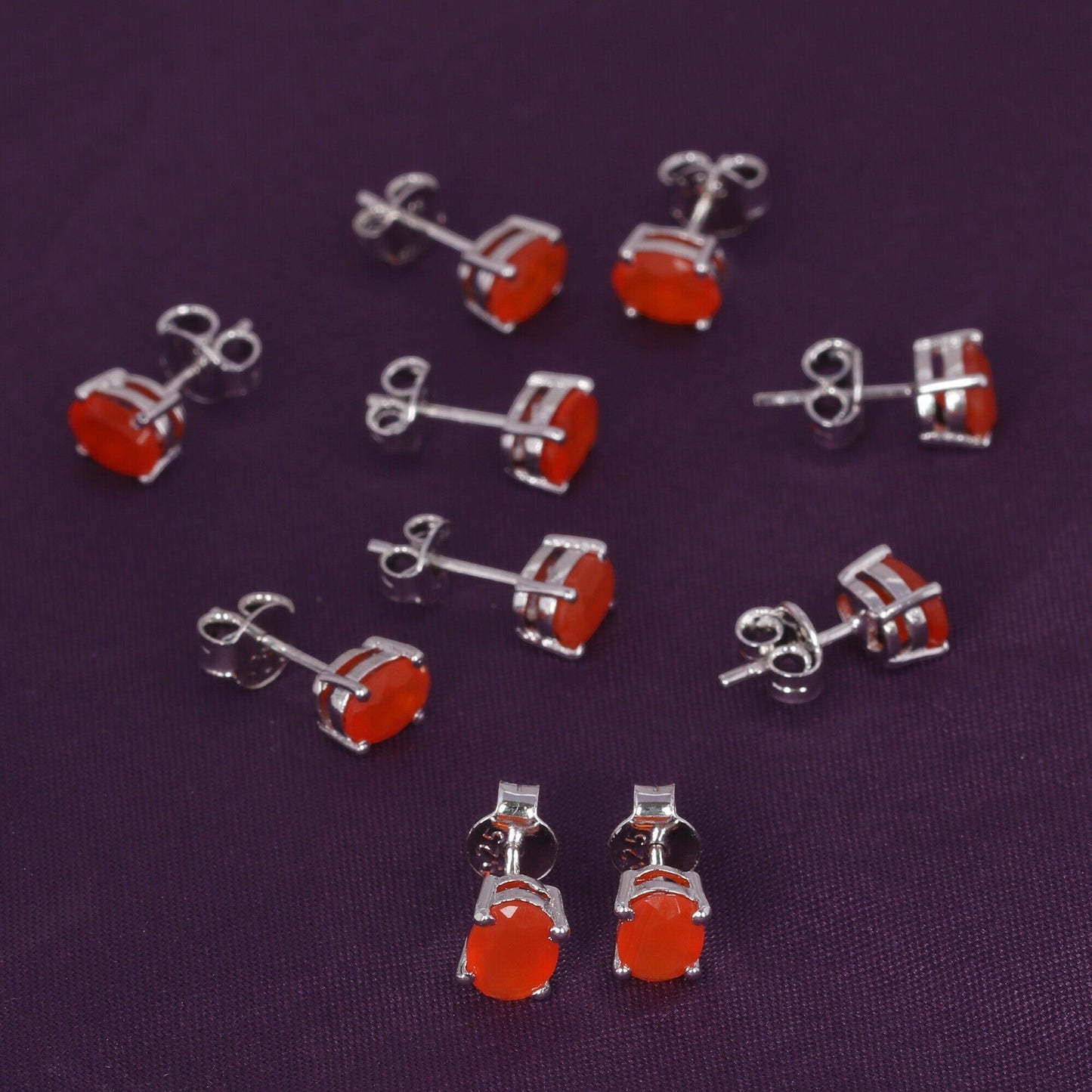 65 Ct Natural Orange Carnelian Earrings - GEMHUB - View 6