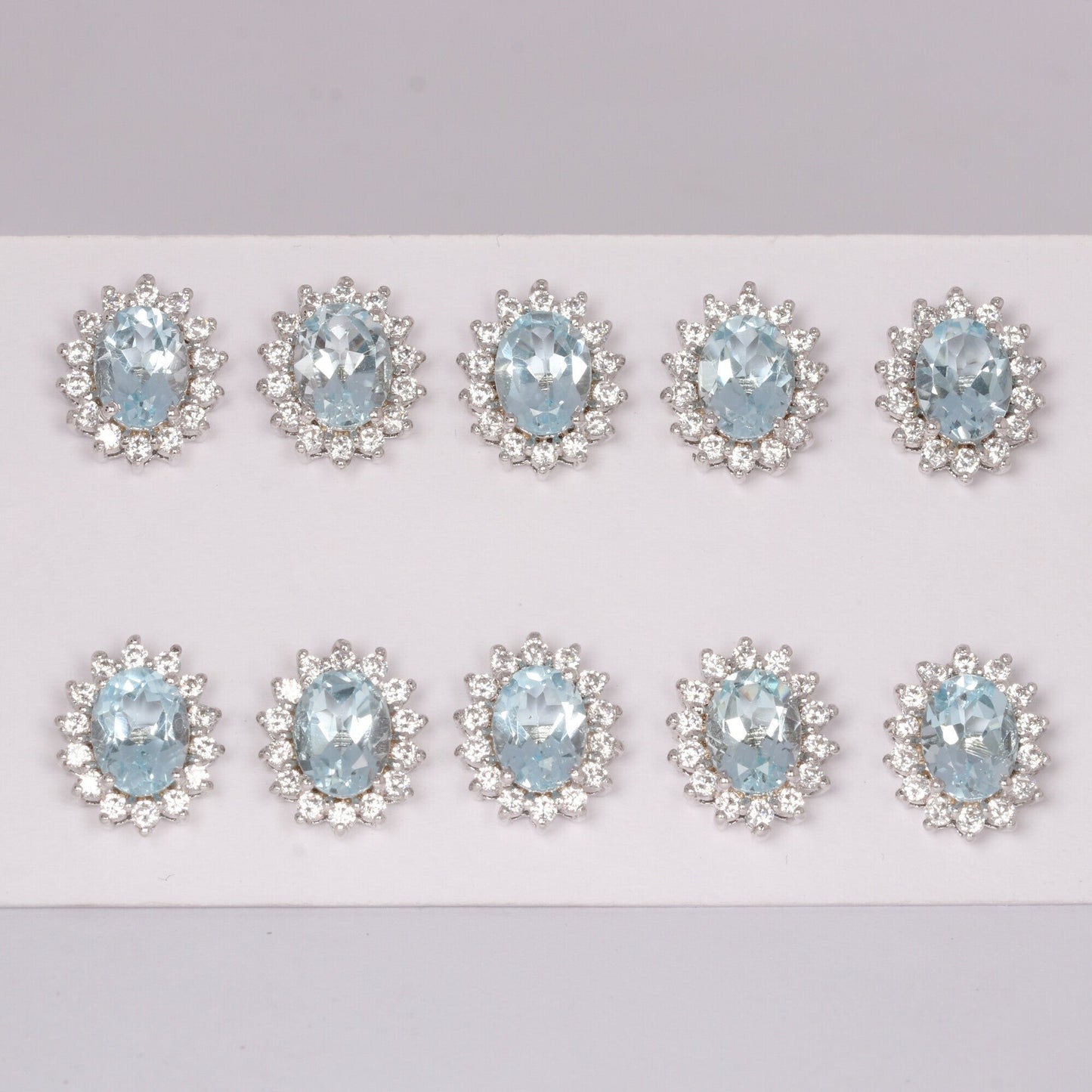 65 Ct Natural Aqua Sky Aquamarine Earrings - GEMHUB - View 3
