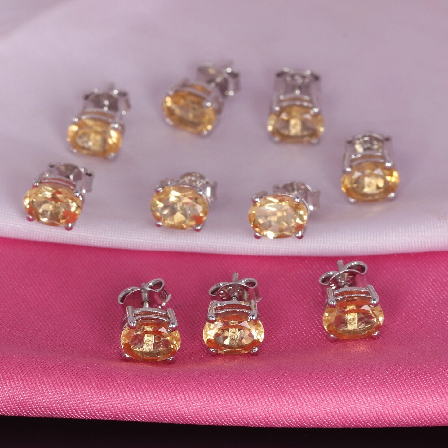 65 Ct Natural Yellow Citrine Earrings - GEMHUB - View 6
