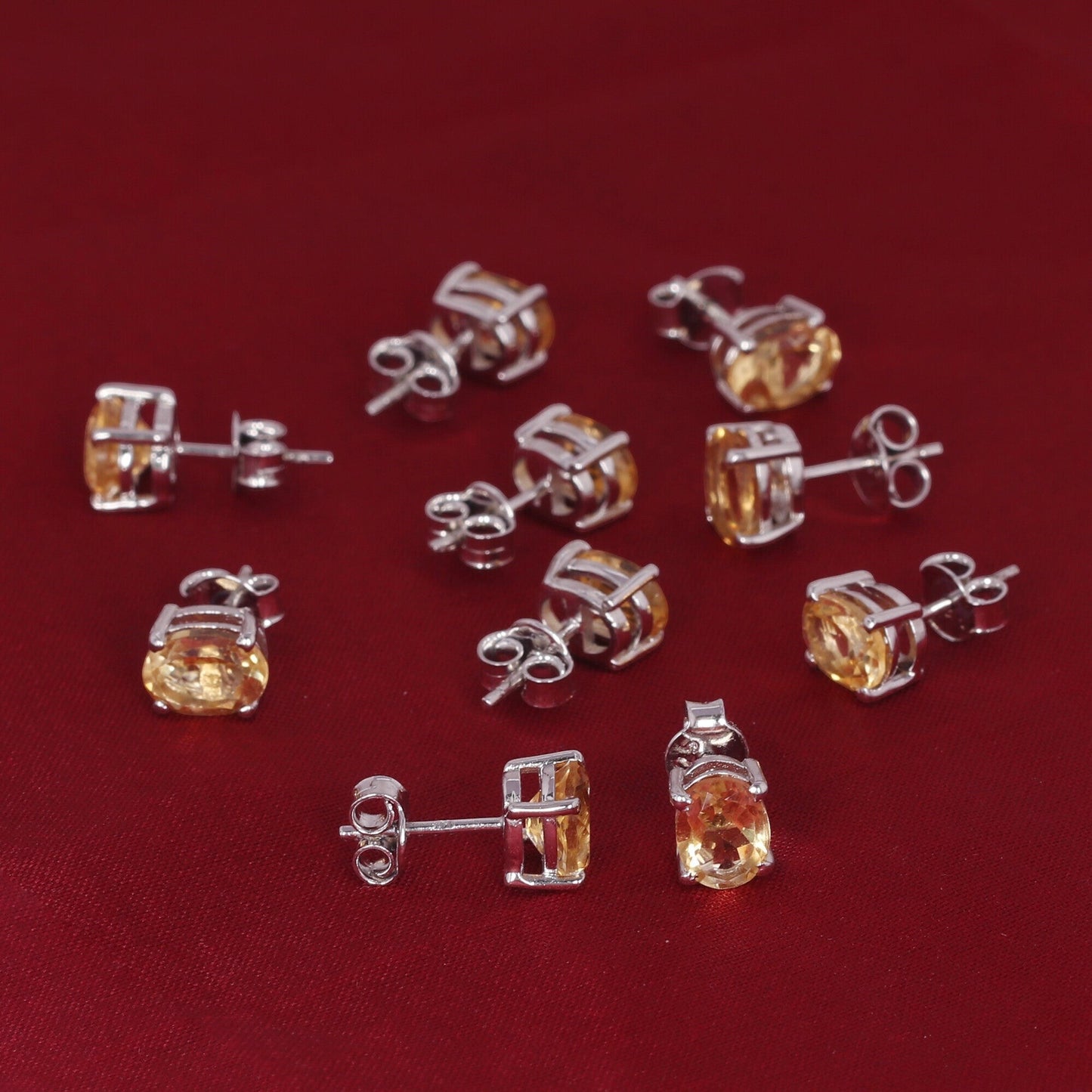 65 Ct Natural Yellow Citrine Earrings - GEMHUB - View 5