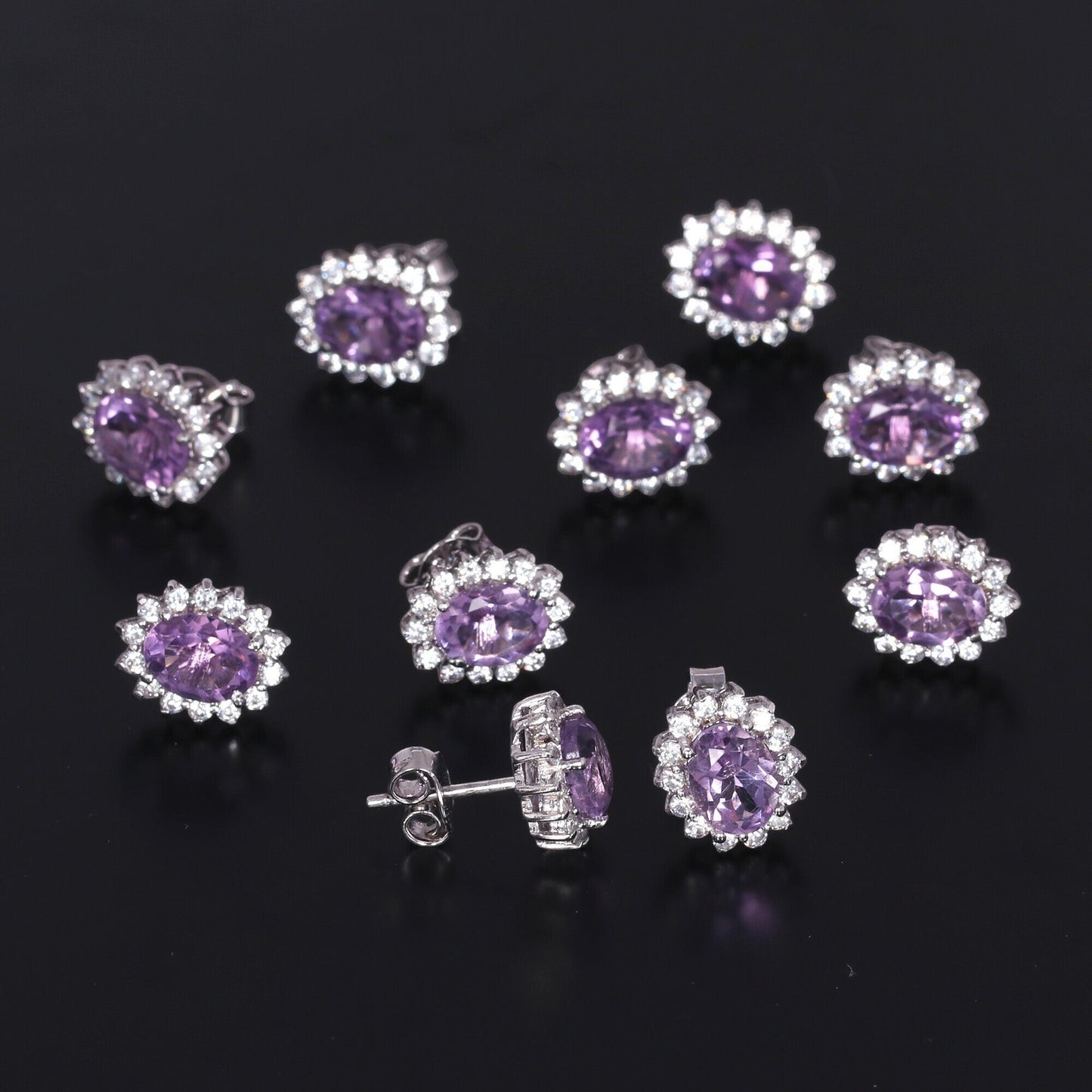 65 Ct Natural Purple Amethyst Earrings - GEMHUB - View 5