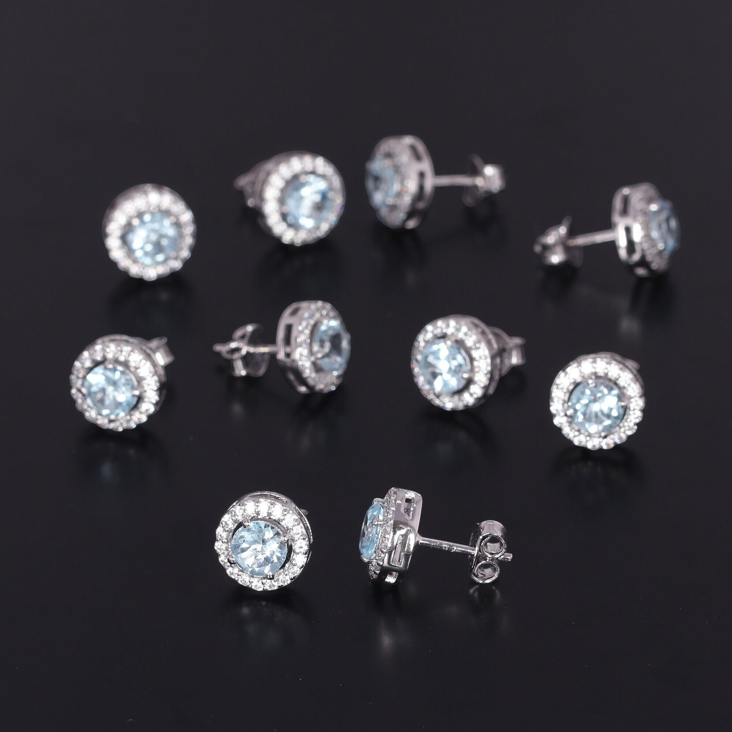 65 Ct Natural Aqua Sky Aquamarine Earrings - GEMHUB - View 5