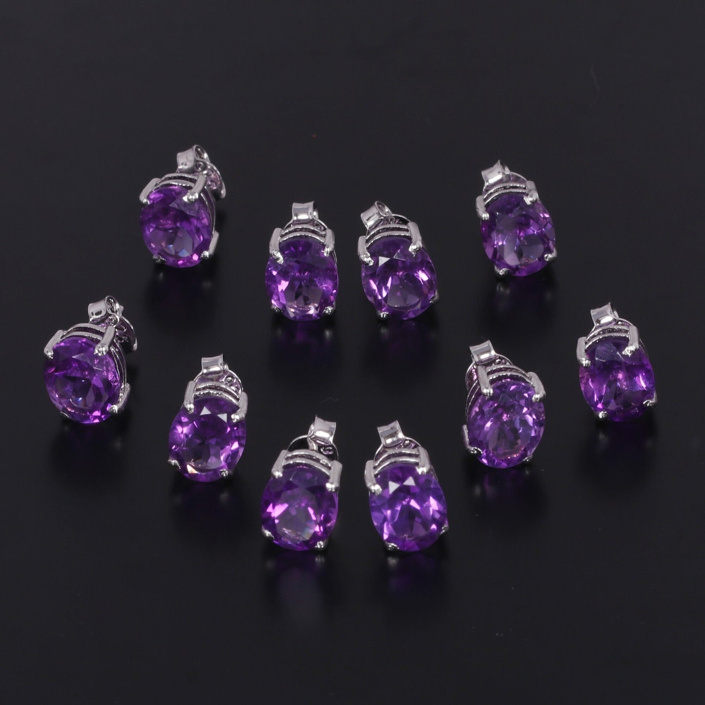 65 Ct Natural Purple Amethyst Earrings - GEMHUB - View 5