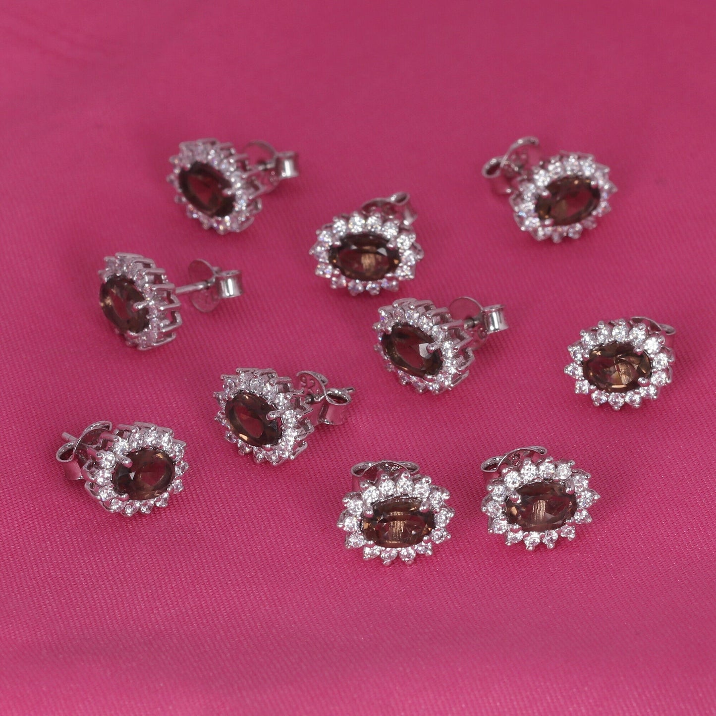 65 Ct Natural Smoky Topaz Earrings - GEMHUB - View 6