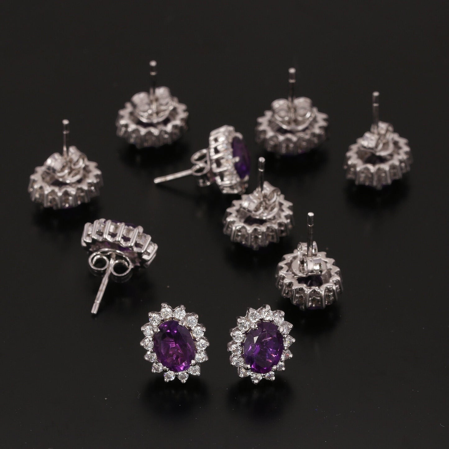 65 Ct Natural Purple Amethyst Earrings - GEMHUB - View 6