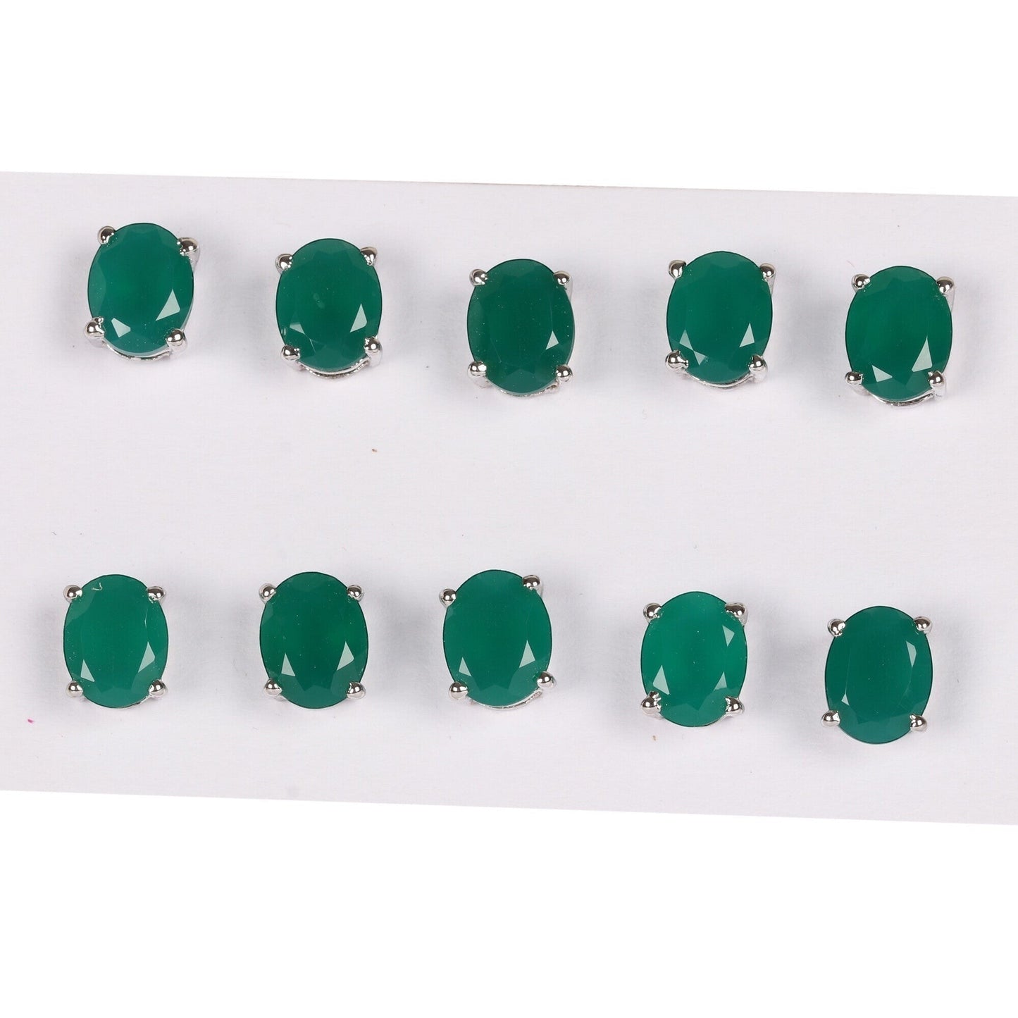 65 Ct Natural Green Emerald Earrings - GEMHUB - View 2