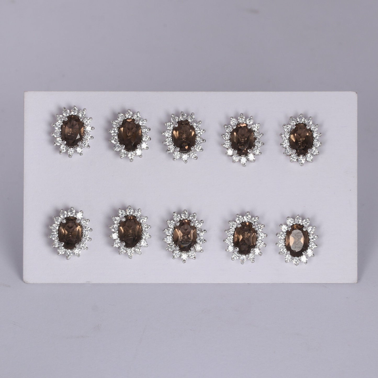 65 Ct Natural Smoky Topaz Earrings - GEMHUB - View 3