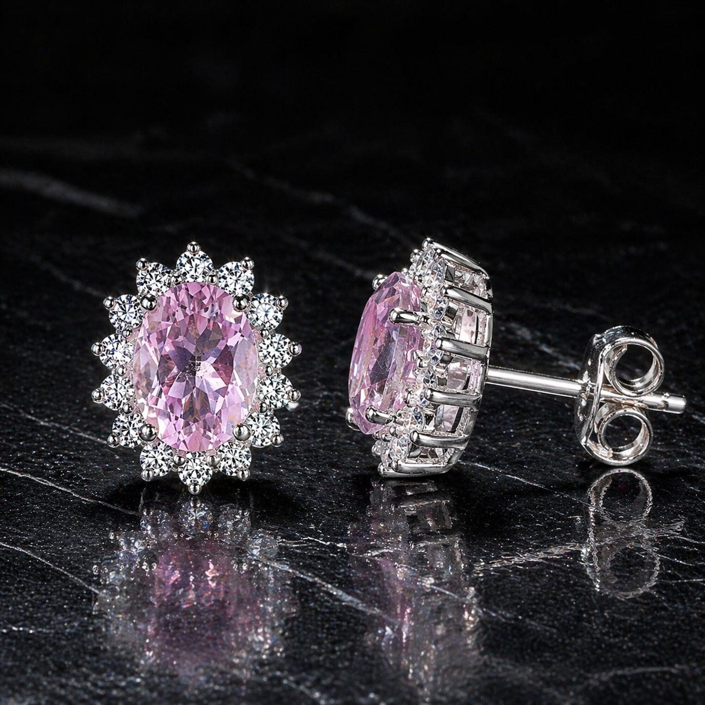 10 Ct Natural Purple Amethyst Earrings - GEMHUB - View 3