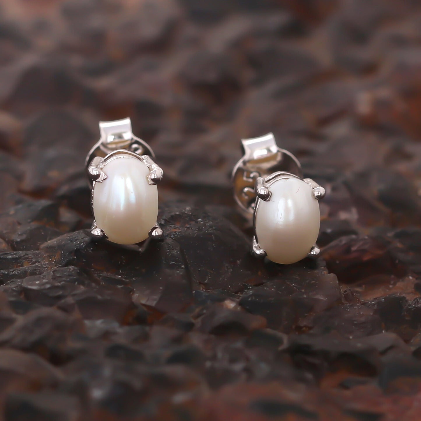 10 Ct Natural White Pearl Earrings - GEMHUB - View 6