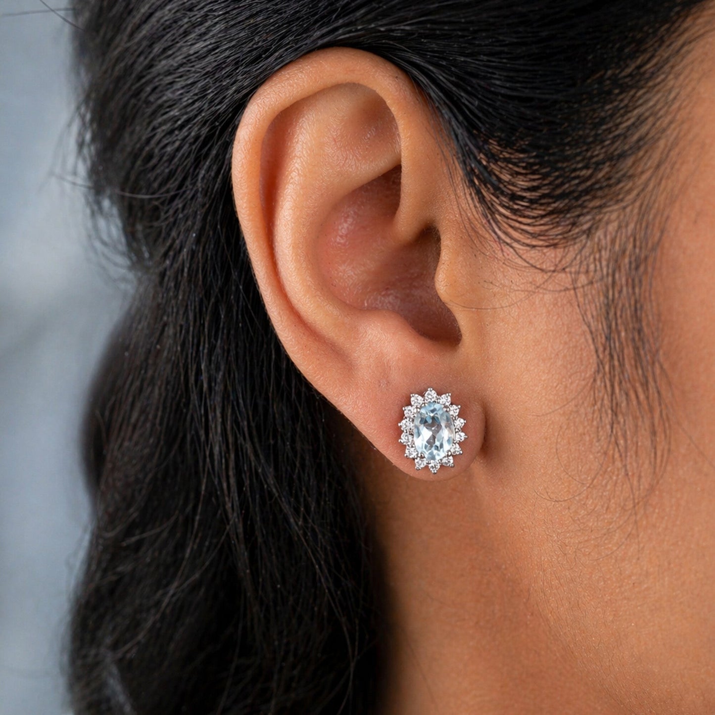 10 Ct Natural Aqua Sky Aquamarine Earrings - GEMHUB
