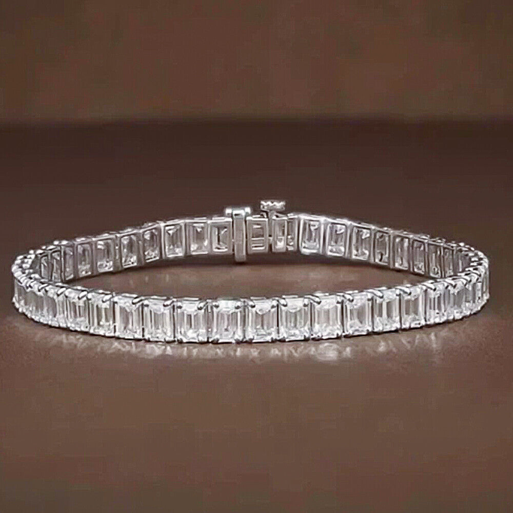 Natural 5.00CT Round Cut Ruby & Diamond Tennis Bracelet 14k Yellow Gold GH/SI - GEMHUB