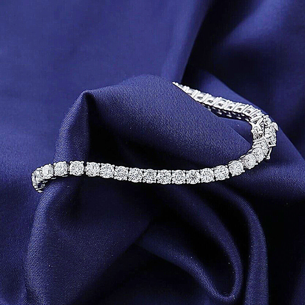 Attractive Round Cut Natural Red Ruby Tennis Bracelet For Women 14k Yellow Gold - GEMHUB