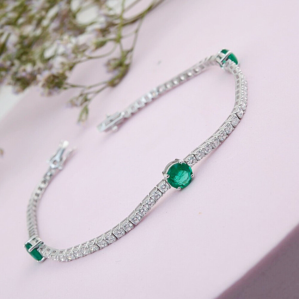 Bezel 3Ct Round Certified Lab Grown/CVD Diamond Tennis Bracelet 14k Yellow Gold - Image 4 - GEMHUB