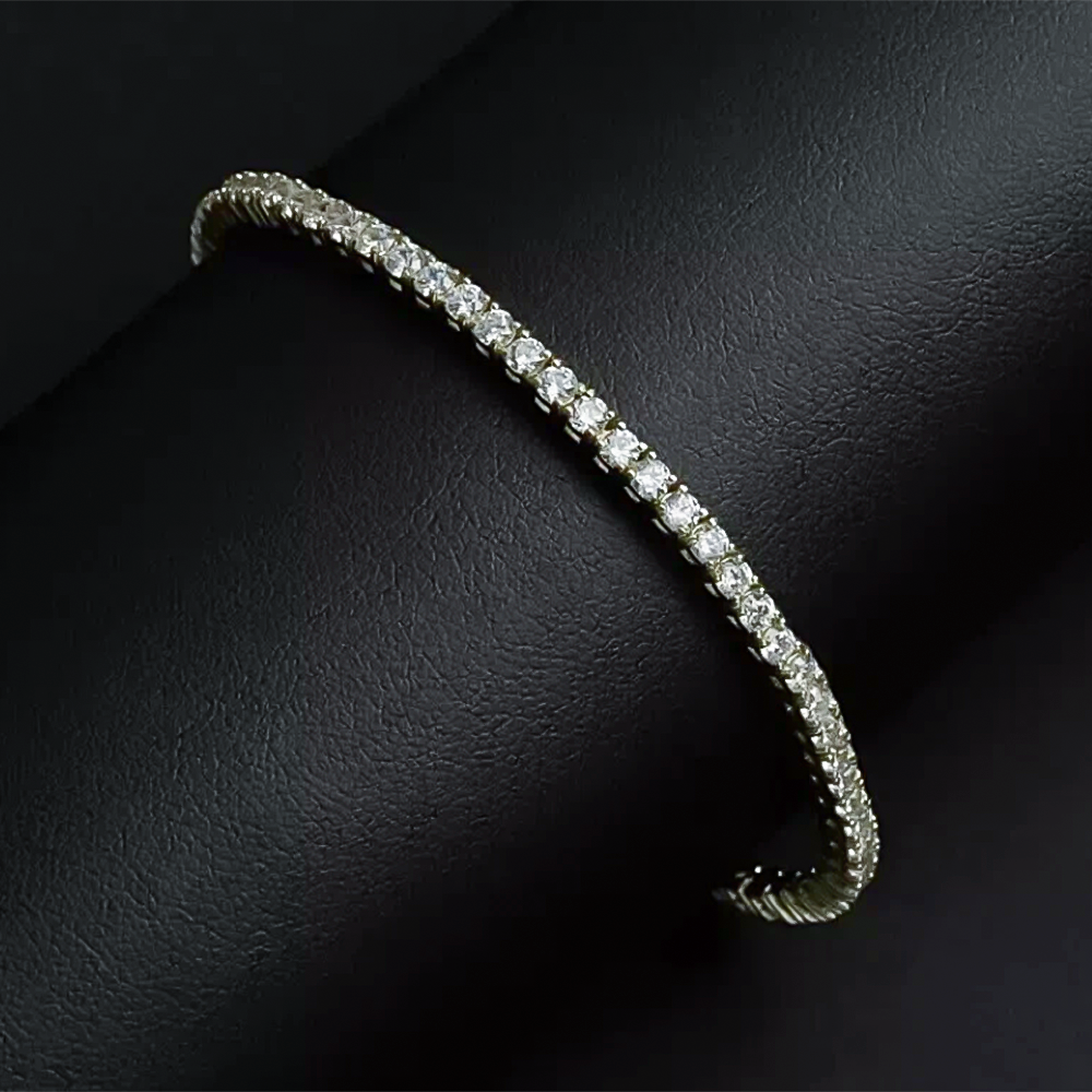 Certified 6.50Ct GH/VS Natural Diamond Tennis Bracelet For Her 14Kt Yellow Gold - Image 3 - GEMHUB