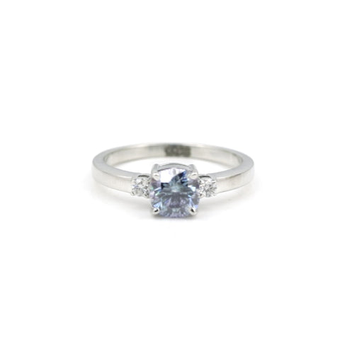 2.00 Ct Cushion Cut Blue Lab Grown Diamond Ring - GEMHUB