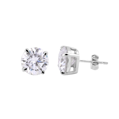 3 Ct Round Cut Lab Grown Diamond Earrings - GEMHUB