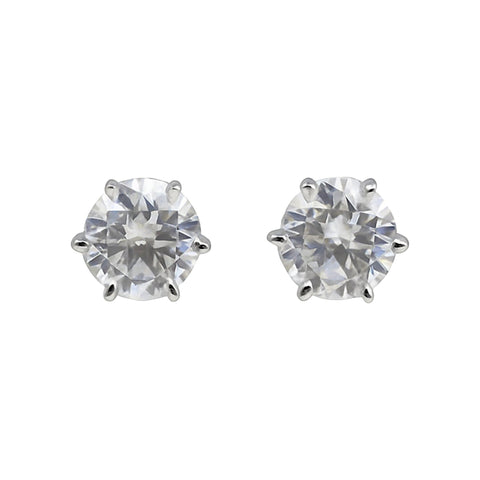 4.00 Ct Round Cut Lab Grown Diamond Earrings - GEMHUB